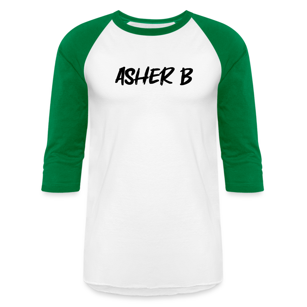 Asher B Baseball T-Shirt - white/kelly green