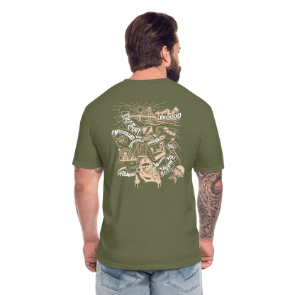 Killahh Fitted T-Shirt - heather military green