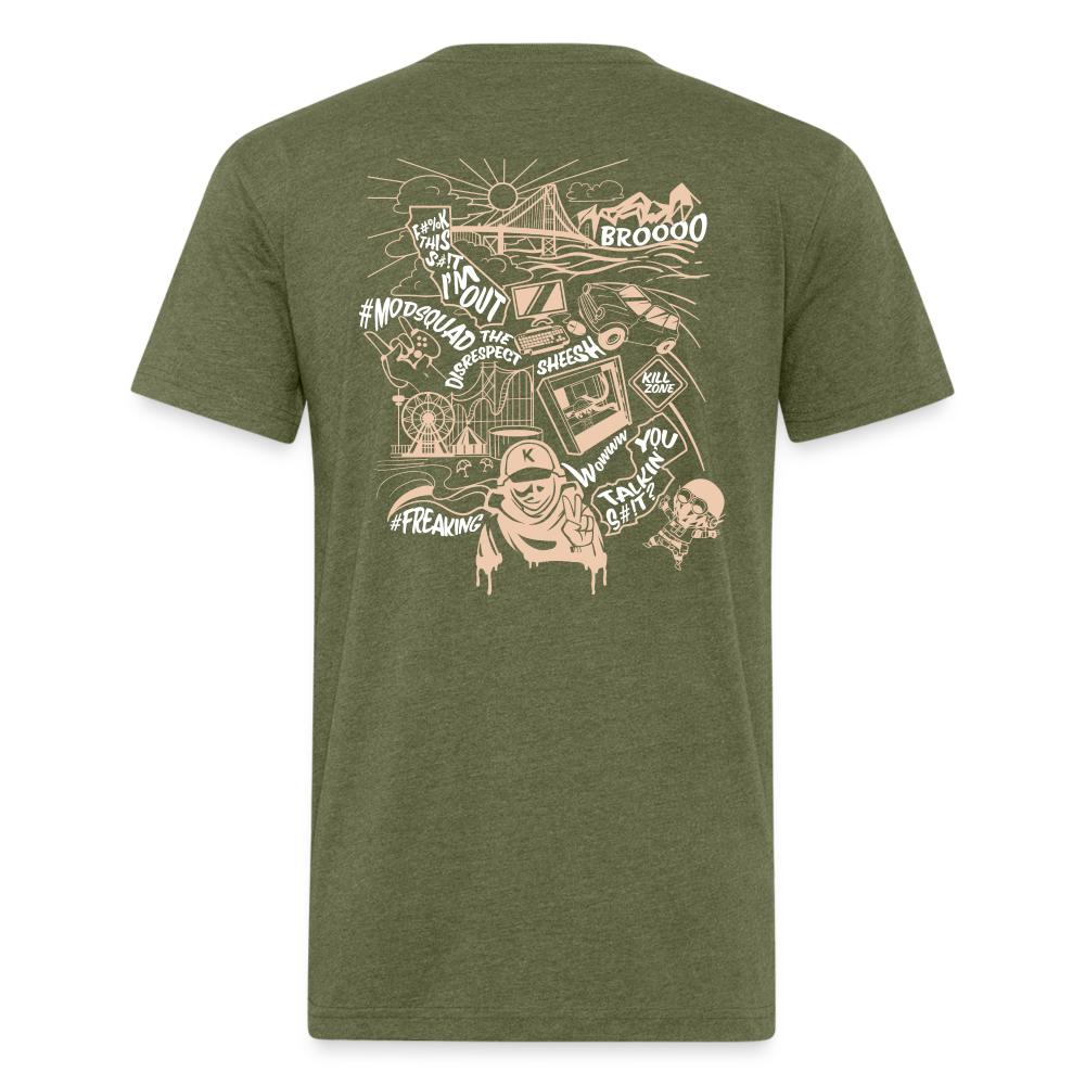 Killahh Fitted T-Shirt - heather military green