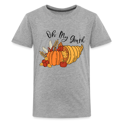 GU 'Oh My Gourd' Youth Premium T-Shirt - heather gray