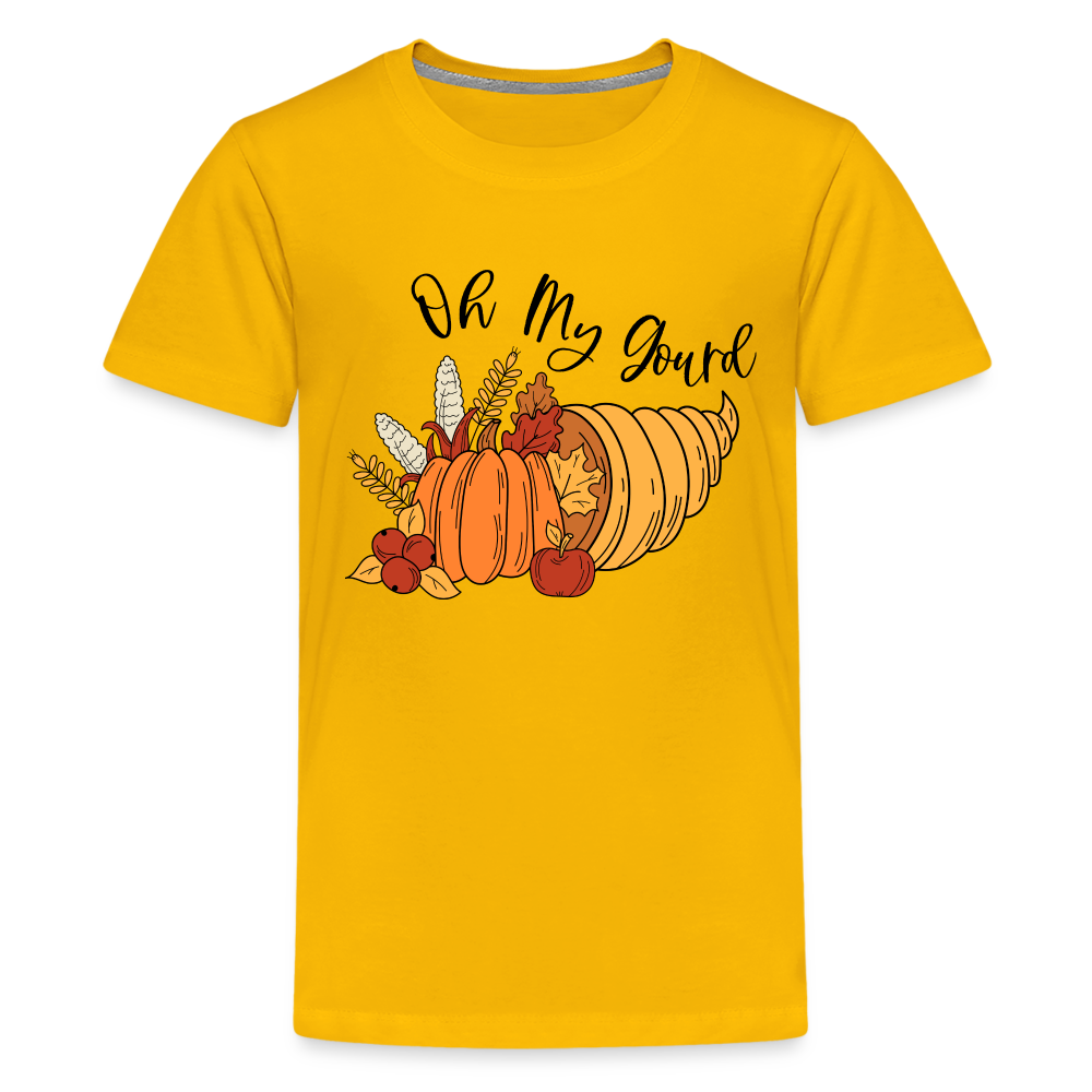 GU 'Oh My Gourd' Youth Premium T-Shirt - sun yellow