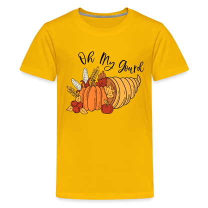 GU 'Oh My Gourd' Youth Premium T-Shirt - sun yellow