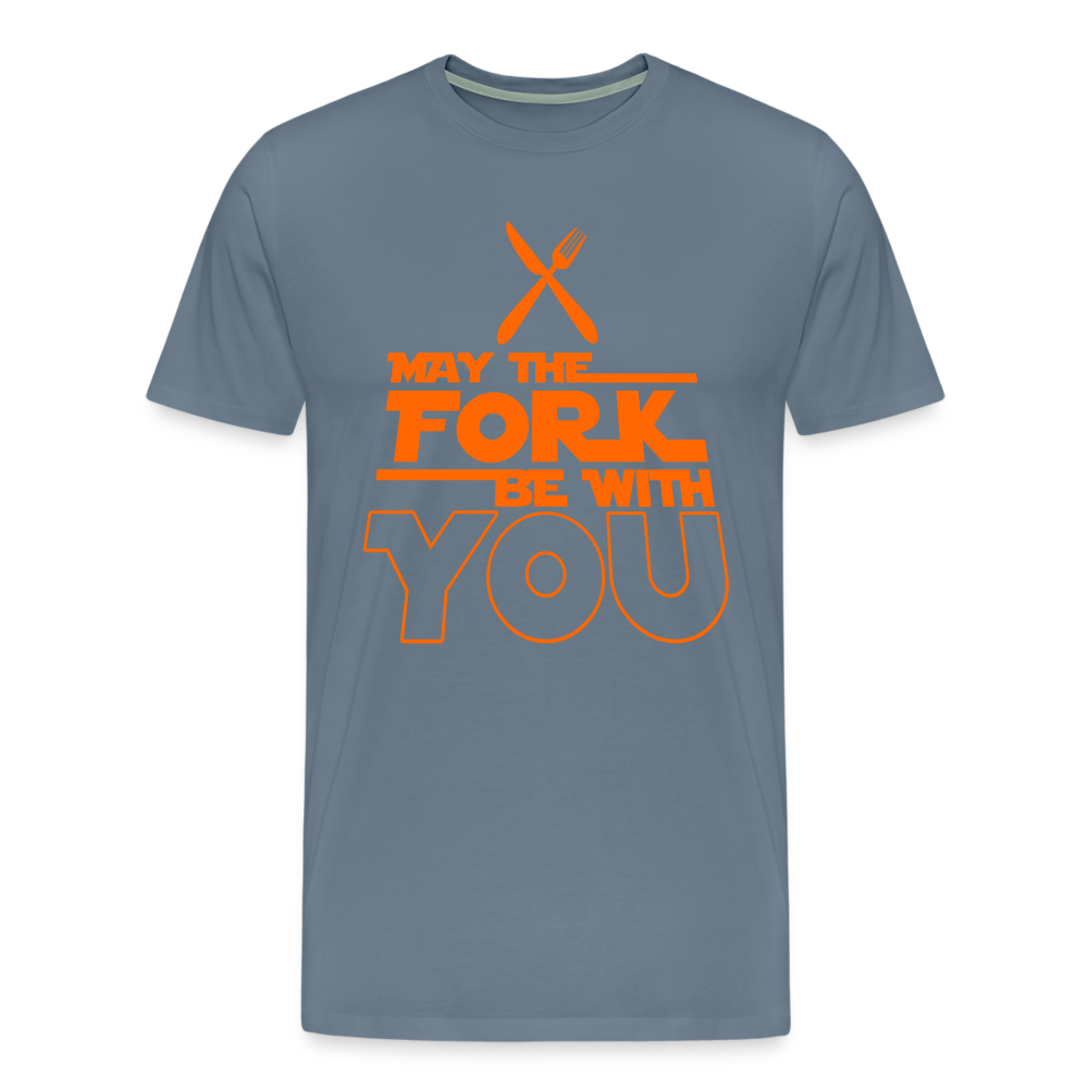 GU 'May the Fork' Unisex Premium T-Shirt - steel blue