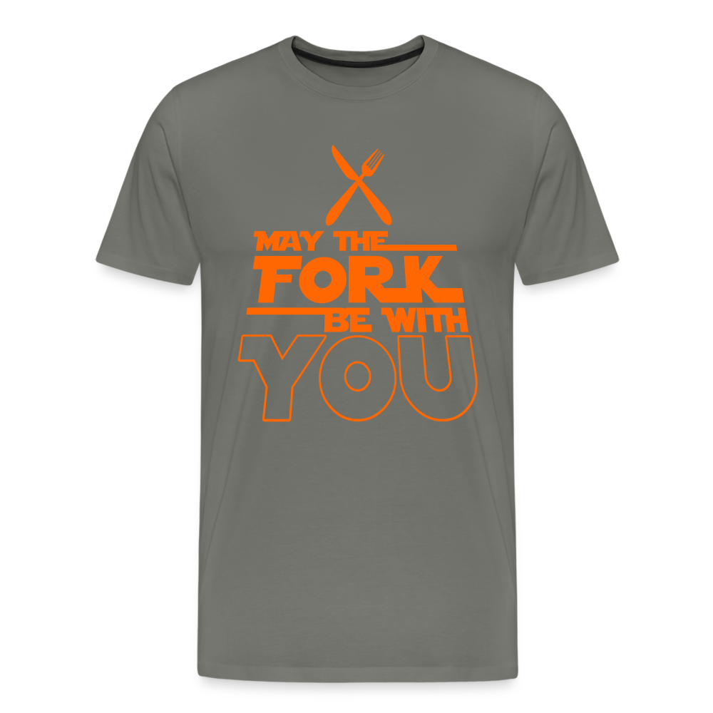 GU 'May the Fork' Unisex Premium T-Shirt - asphalt gray