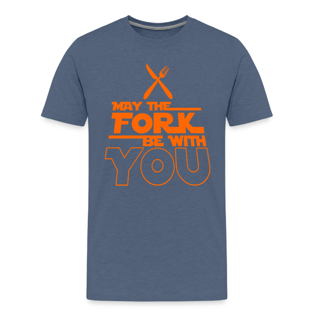 GU 'May the Fork' Unisex Premium T-Shirt - heather blue