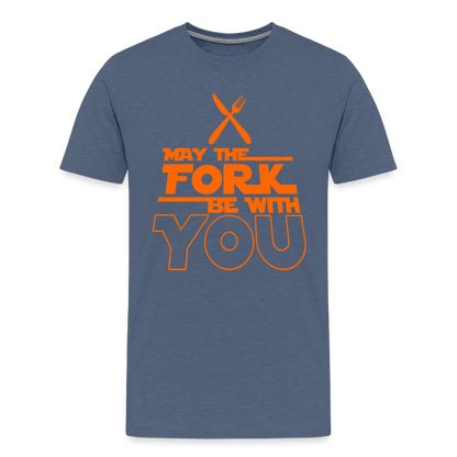 GU 'May the Fork' Unisex Premium T-Shirt - heather blue