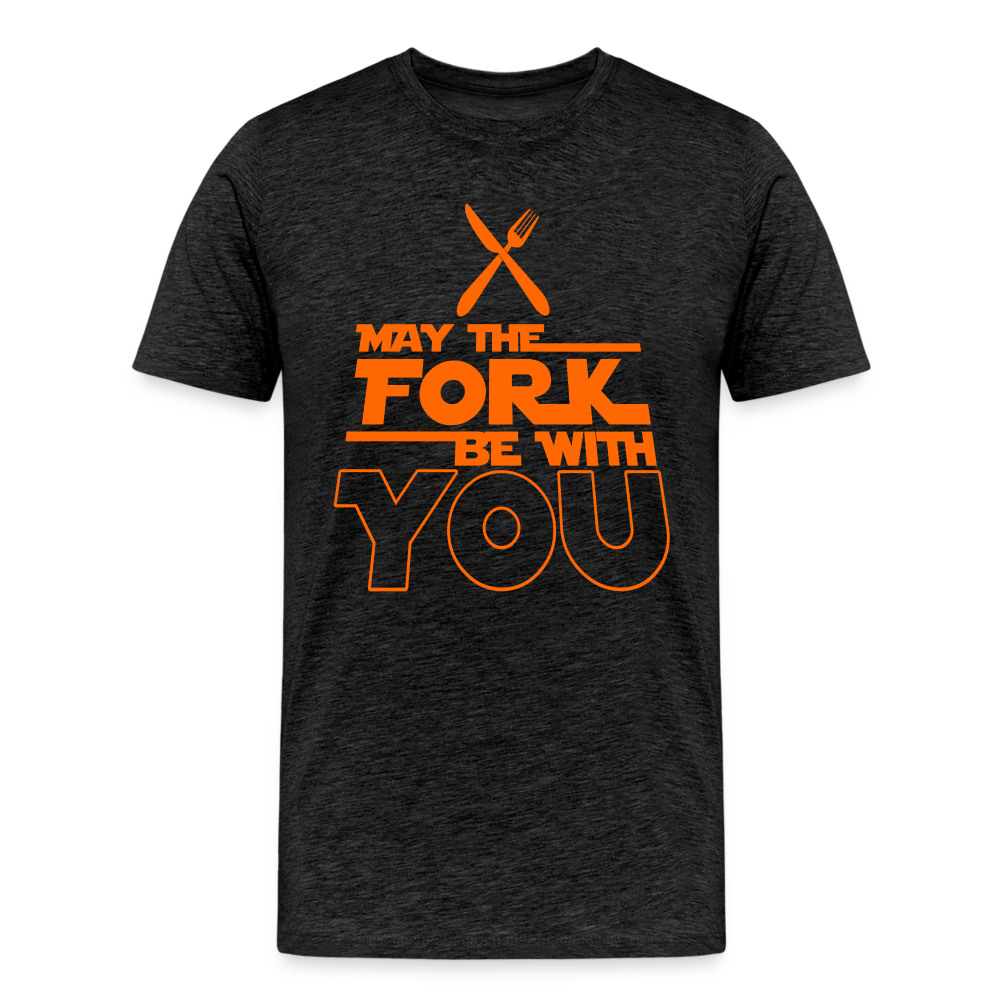 GU 'May the Fork' Unisex Premium T-Shirt - charcoal grey