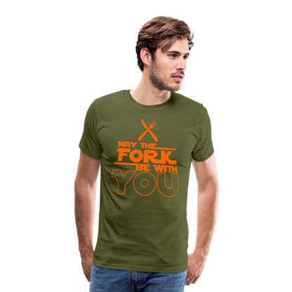 GU 'May the Fork' Unisex Premium T-Shirt - olive green