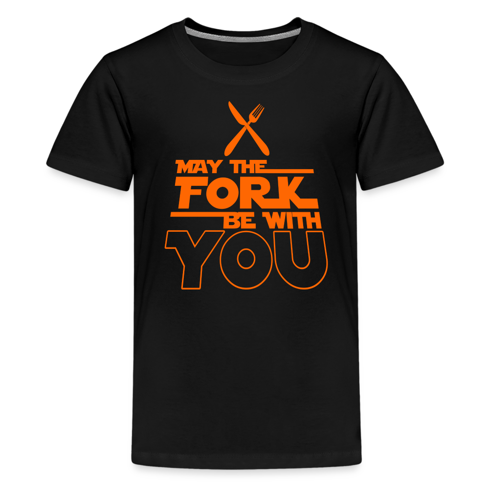 GU 'May the Fork' Youth Premium T-Shirt - black
