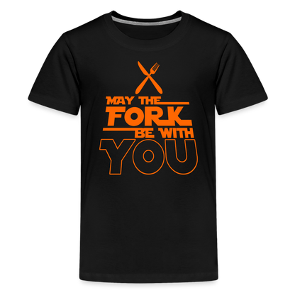 GU 'May the Fork' Youth Premium T-Shirt - black