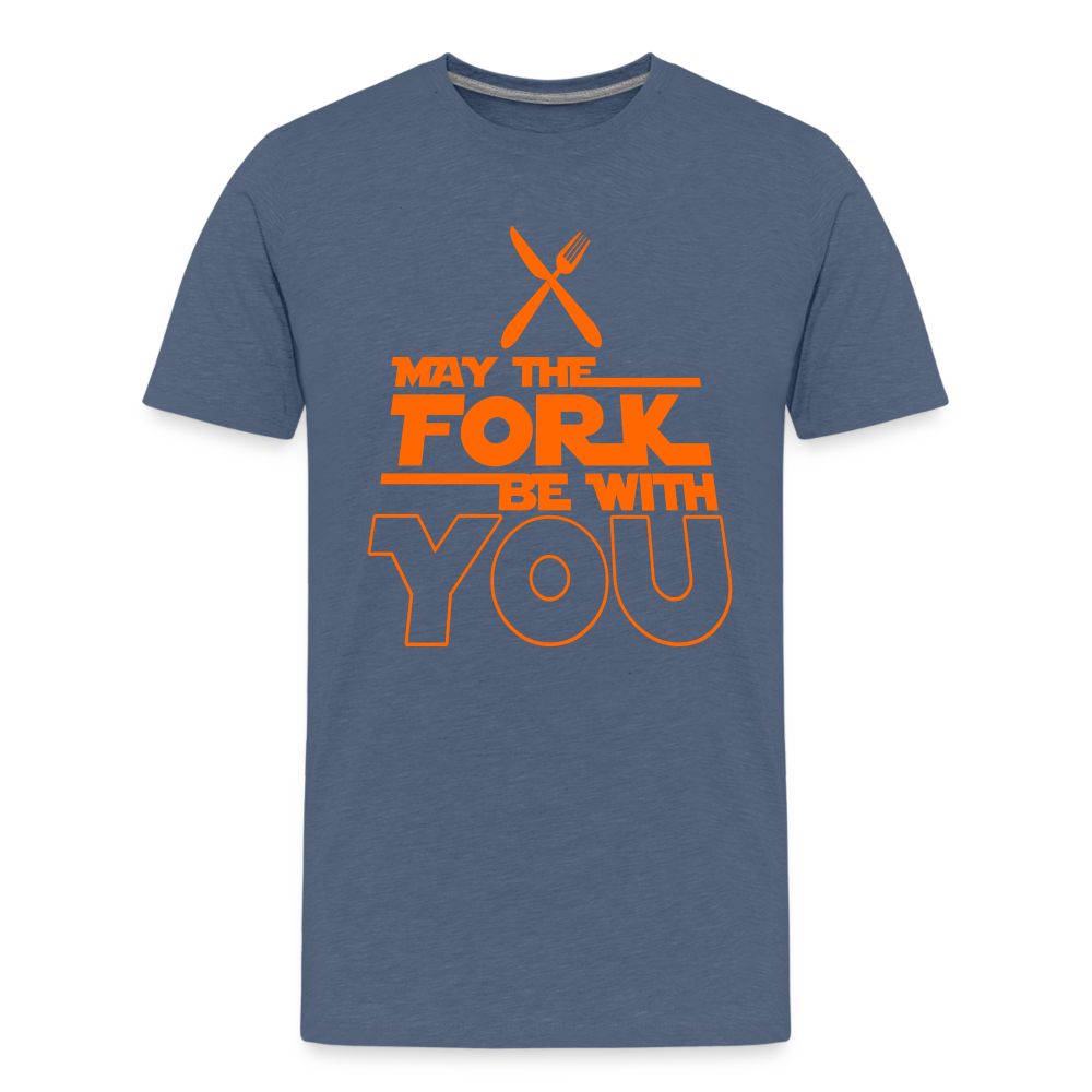 GU 'May the Fork' Youth Premium T-Shirt - heather blue