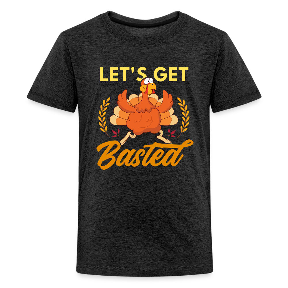 GU 'Let's Get Basted' Youth Premium T-Shirt - charcoal grey