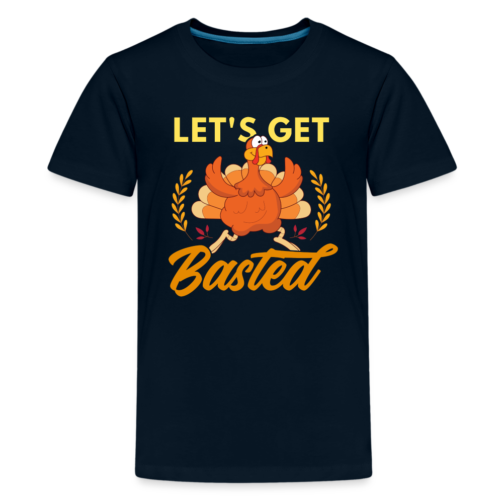 GU 'Let's Get Basted' Youth Premium T-Shirt - deep navy