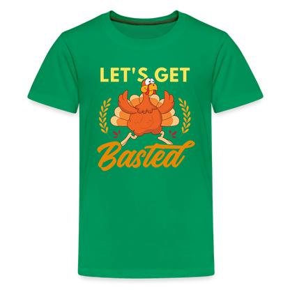 GU 'Let's Get Basted' Youth Premium T-Shirt - kelly green