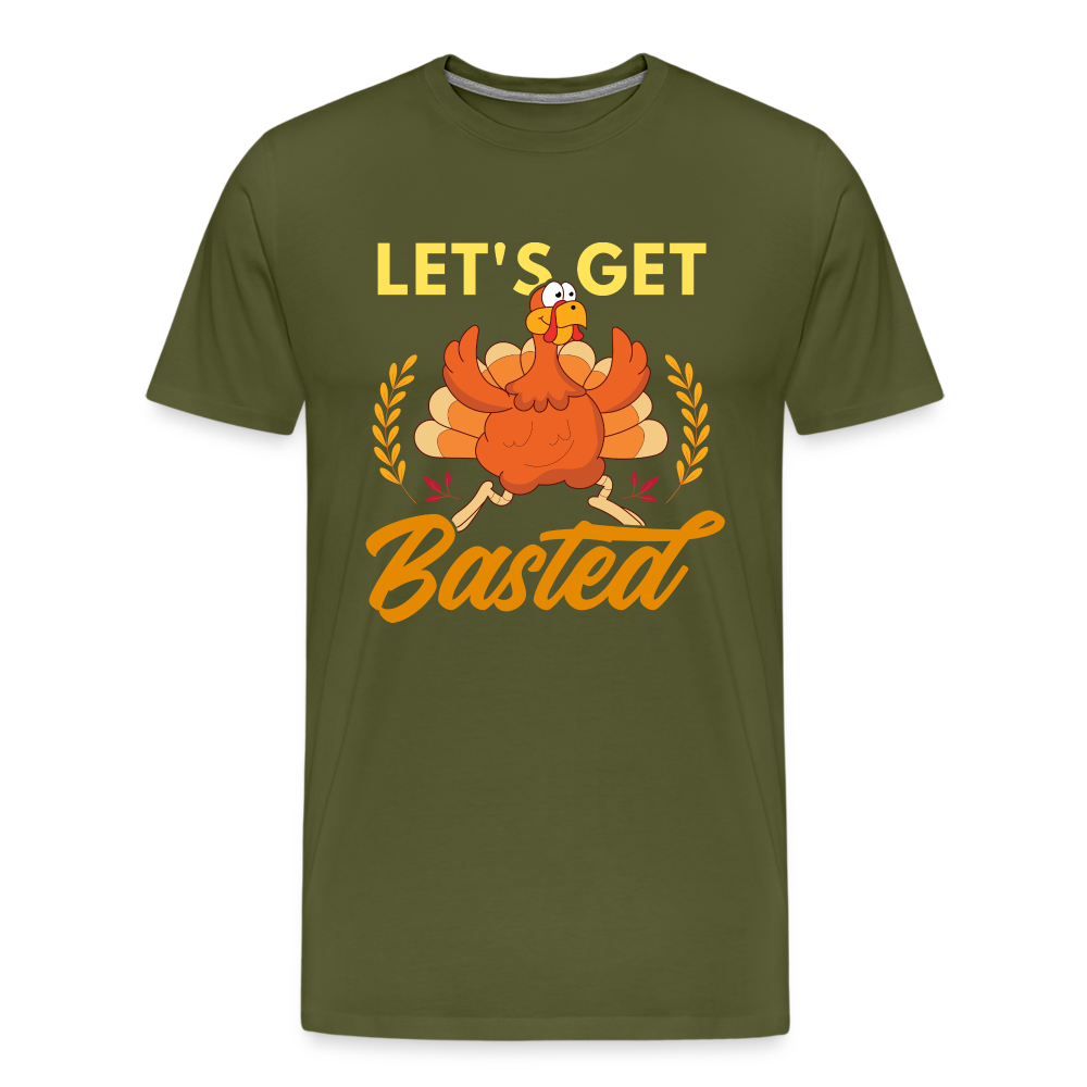 GU 'Let's Get Basted' Unisex Premium T-Shirt - olive green
