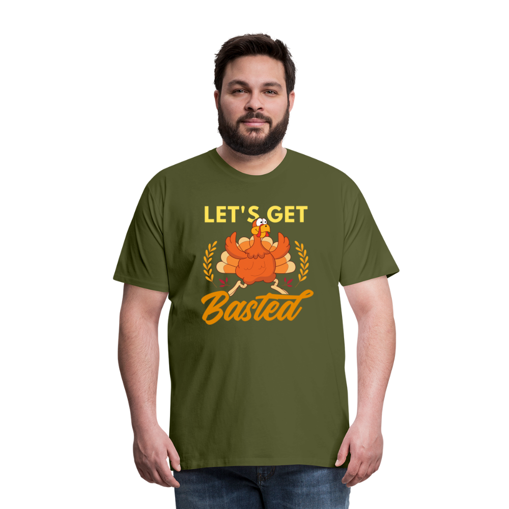 GU 'Let's Get Basted' Unisex Premium T-Shirt - olive green