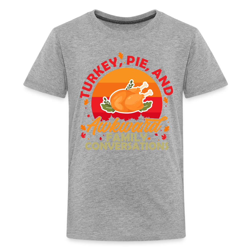 GU 'Turkey and Pie' Youth Premium T-Shirt - heather gray