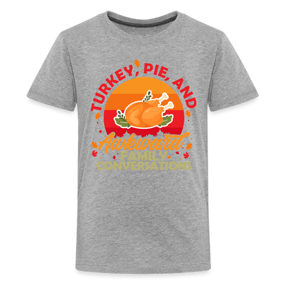 GU 'Turkey and Pie' Youth Premium T-Shirt - heather gray
