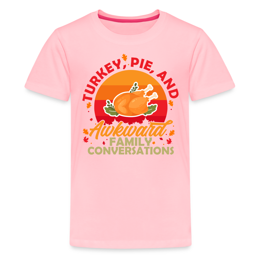 GU 'Turkey and Pie' Youth Premium T-Shirt - pink
