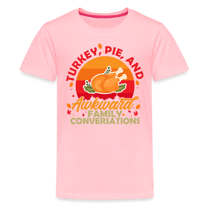 GU 'Turkey and Pie' Youth Premium T-Shirt - pink