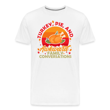 GU 'Turkey and Pie' Unisex Premium T-Shirt - white