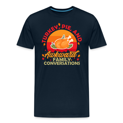 GU 'Turkey and Pie' Unisex Premium T-Shirt - deep navy