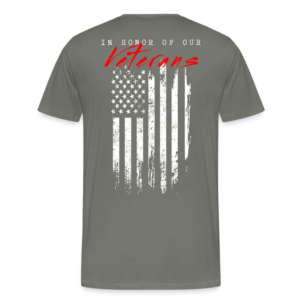 GU 'In Honor of Veterans' Unisex Premium T-Shirt - asphalt gray