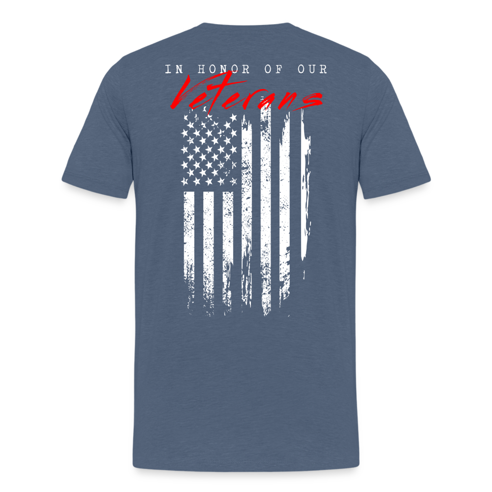 GU 'In Honor of Veterans' Unisex Premium T-Shirt - heather blue