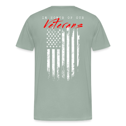 GU 'In Honor of Veterans' Unisex Premium T-Shirt - steel green