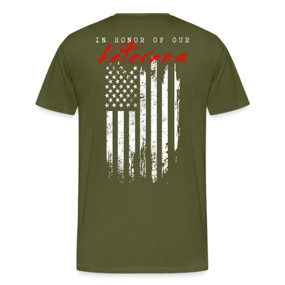 GU 'In Honor of Veterans' Unisex Premium T-Shirt - olive green