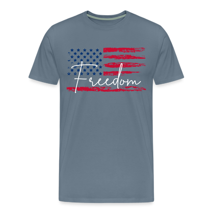 GU 'Freedom' Unisex Premium T-Shirt - steel blue