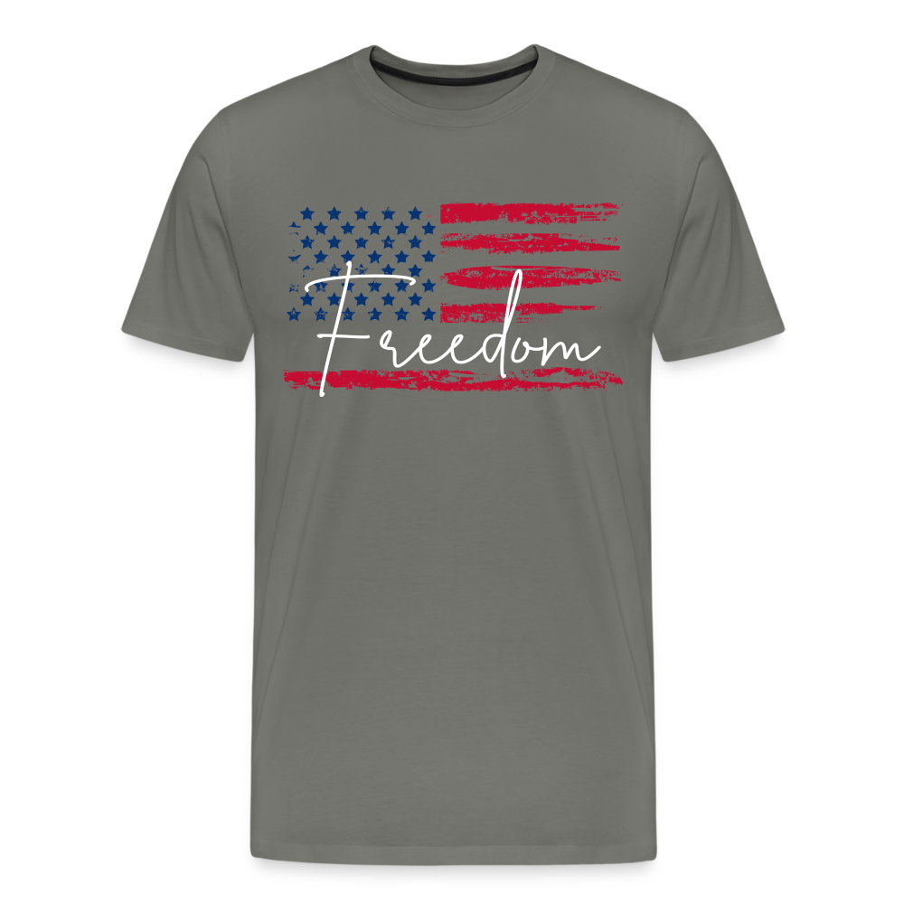 GU 'Freedom' Unisex Premium T-Shirt - asphalt gray