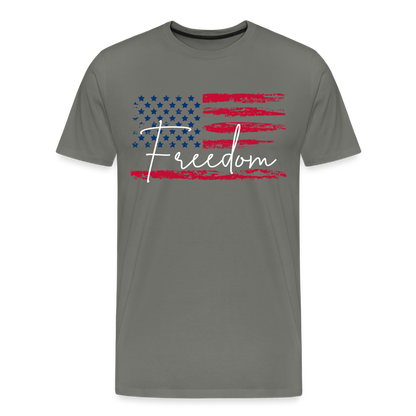 GU 'Freedom' Unisex Premium T-Shirt - asphalt gray