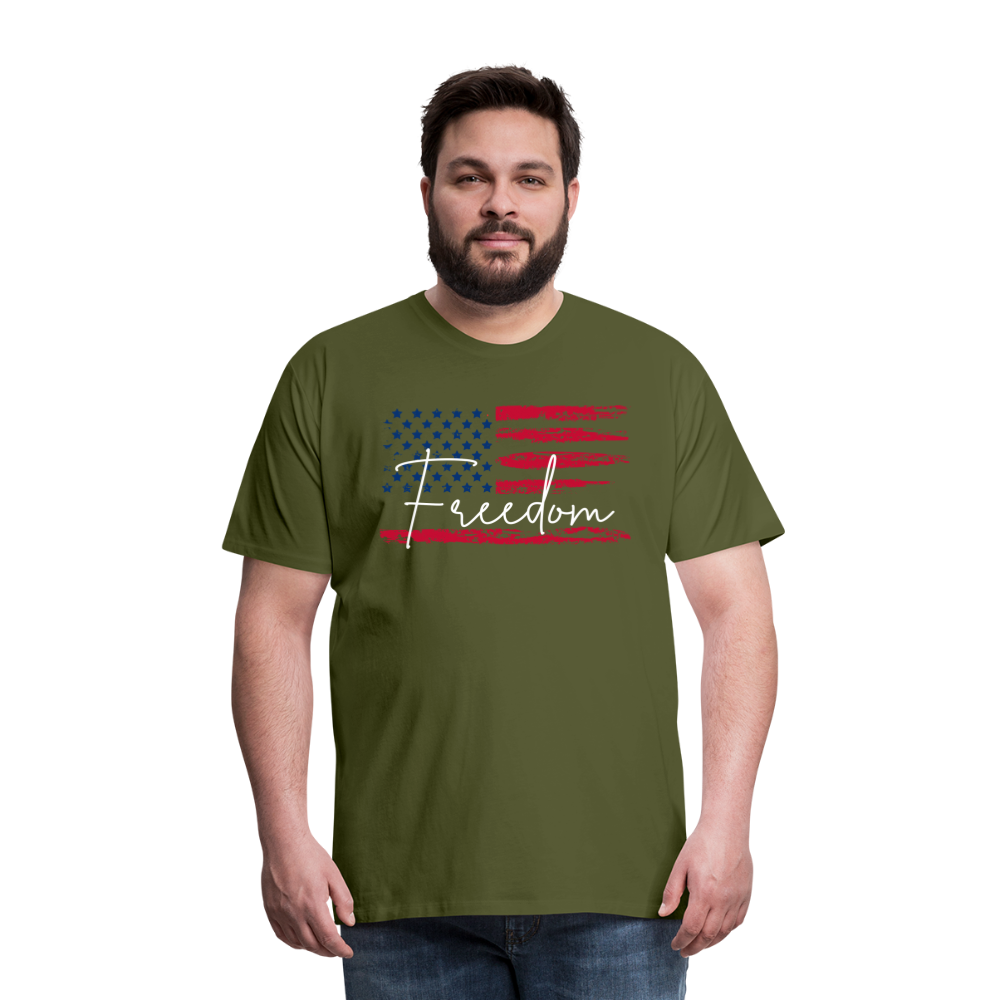 GU 'Freedom' Unisex Premium T-Shirt - olive green