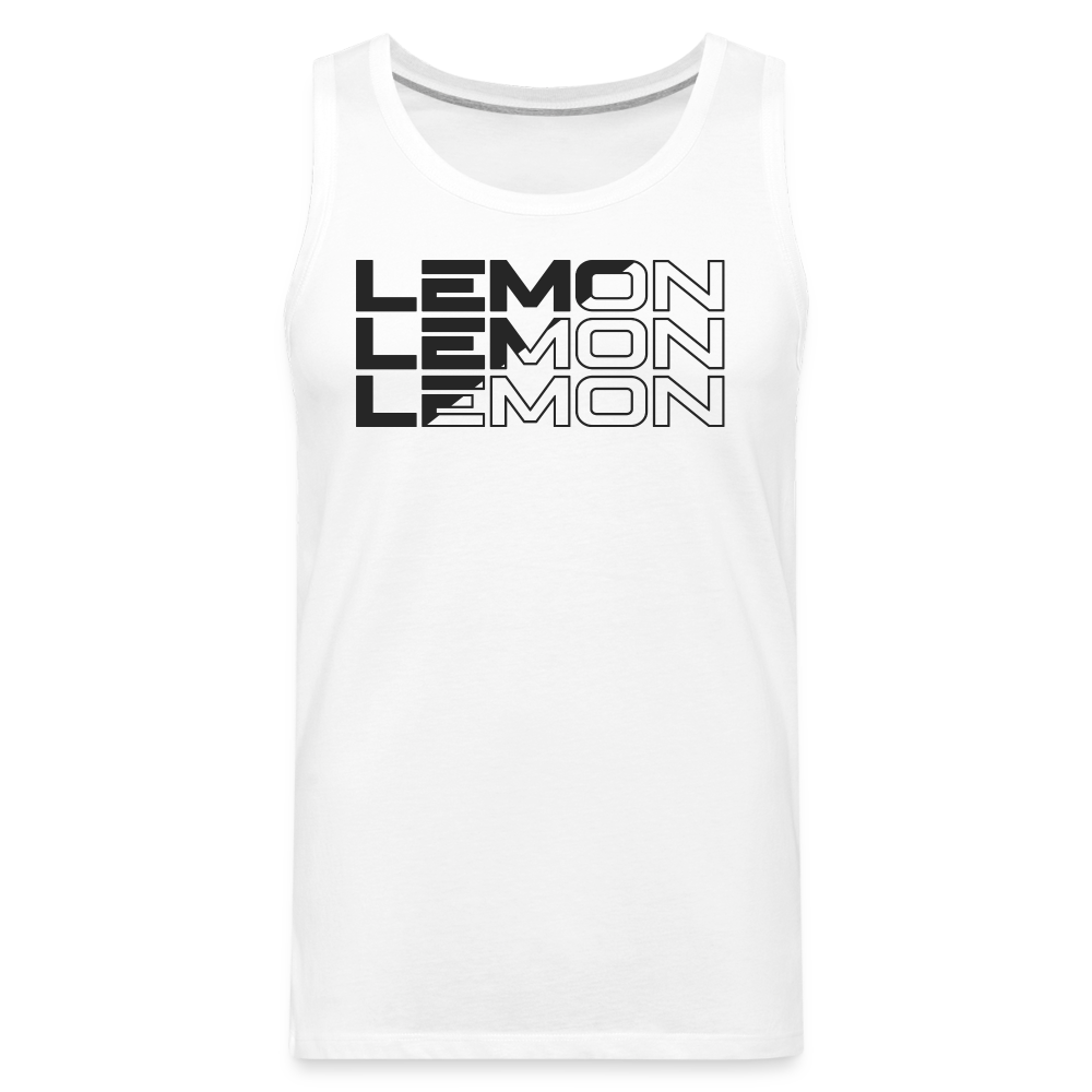 LEM0N Men’s Premium Tank - white