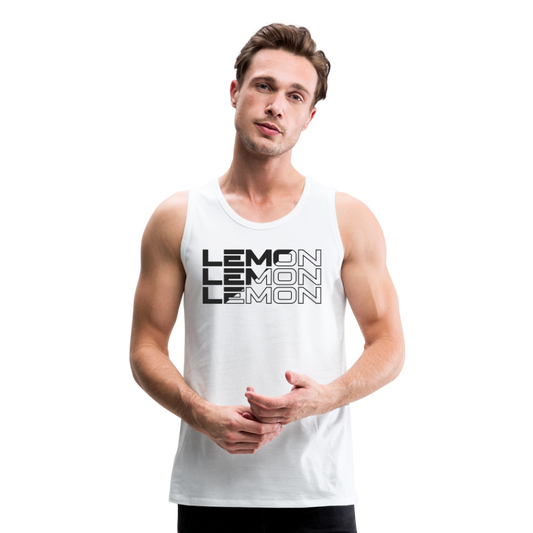 LEM0N Men’s Premium Tank - white