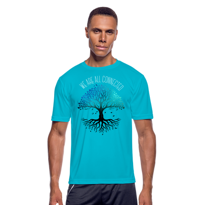 Domin8r Men's Moisture Wicking Performance T-Shirt - turquoise