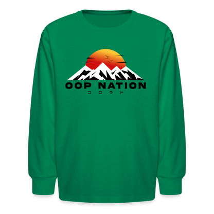 Oop Nation Youth Long Sleeve T-Shirt - kelly green