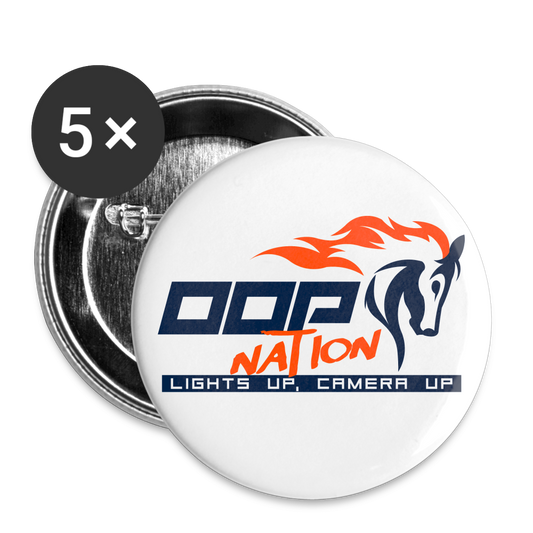 Oop Nation Large Buttons (5-pack) - white