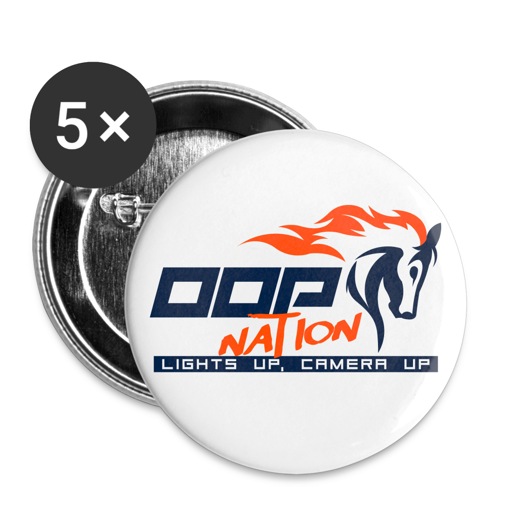 Oop Nation Large Buttons (5-pack) - white