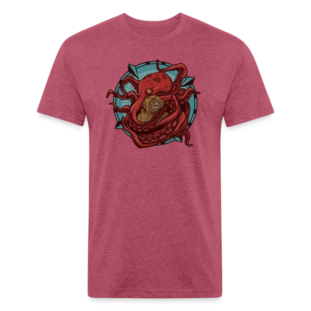 Adult Reid Likes Games Fitted T-Shirt - heather burgundy