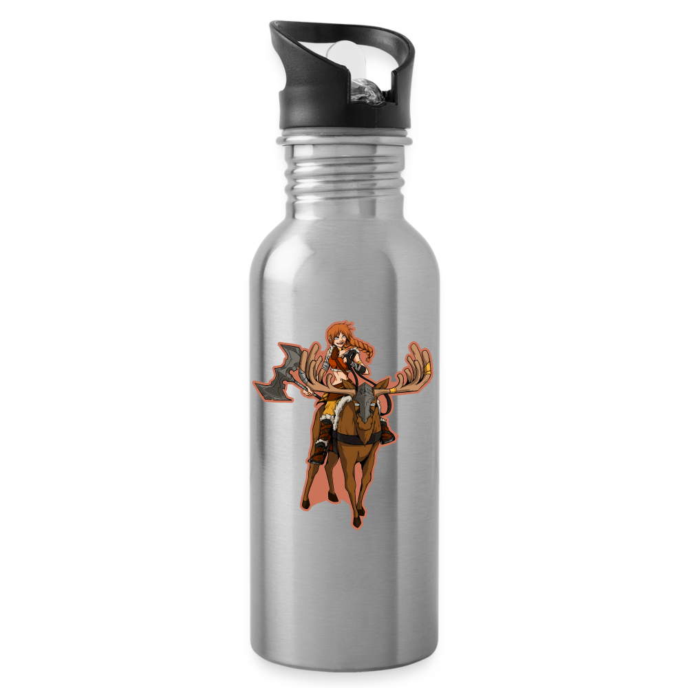 Queen of Vikings Stainless Steel Water Bottle - silver