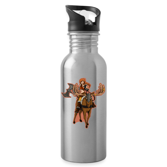 Queen of Vikings Stainless Steel Water Bottle - silver