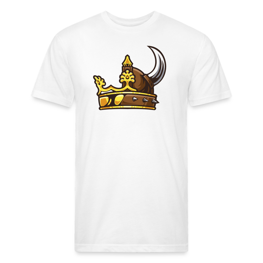 Adult Queen of Vikings 'Helm of Honor' Fitted T-Shirt - white