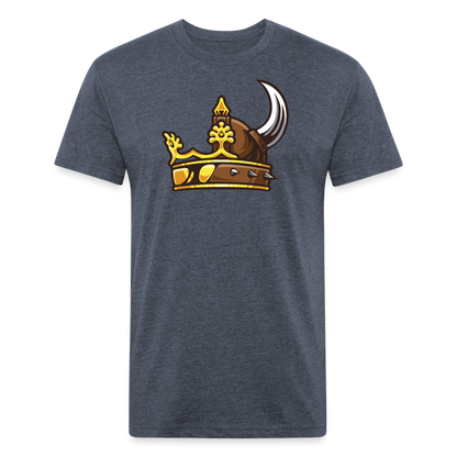 Adult Queen of Vikings 'Helm of Honor' Fitted T-Shirt - heather navy