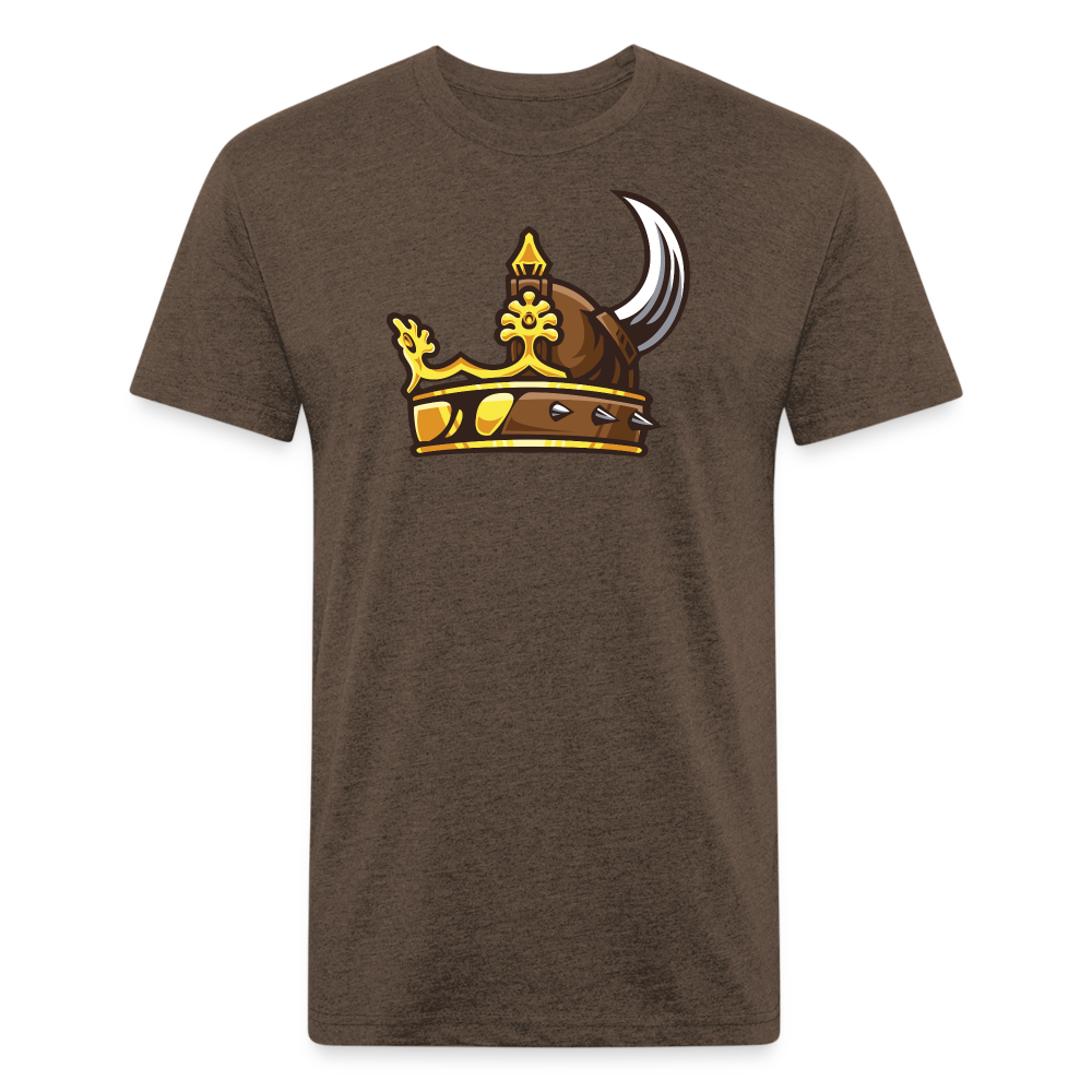 Adult Queen of Vikings 'Helm of Honor' Fitted T-Shirt - heather espresso