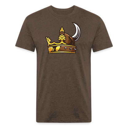 Adult Queen of Vikings 'Helm of Honor' Fitted T-Shirt - heather espresso
