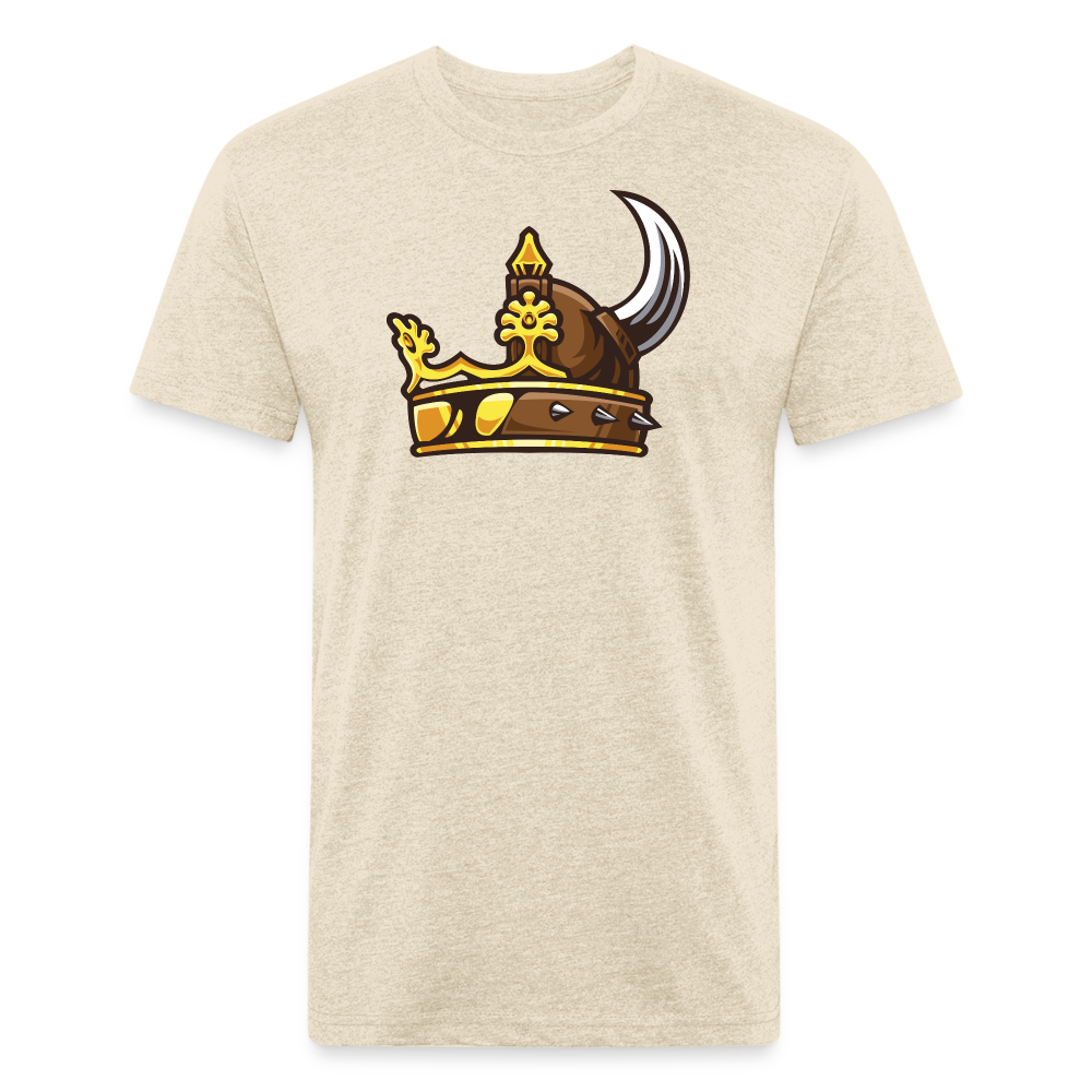 Adult Queen of Vikings 'Helm of Honor' Fitted T-Shirt - heather cream
