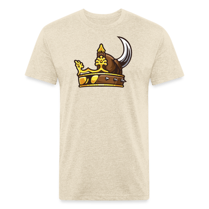 Adult Queen of Vikings 'Helm of Honor' Fitted T-Shirt - heather cream