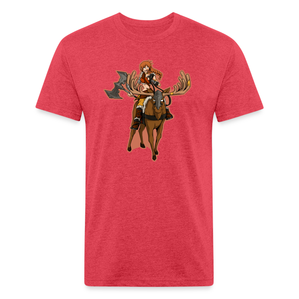 Adult Queen of Vikings Fitted T-Shirt - heather red